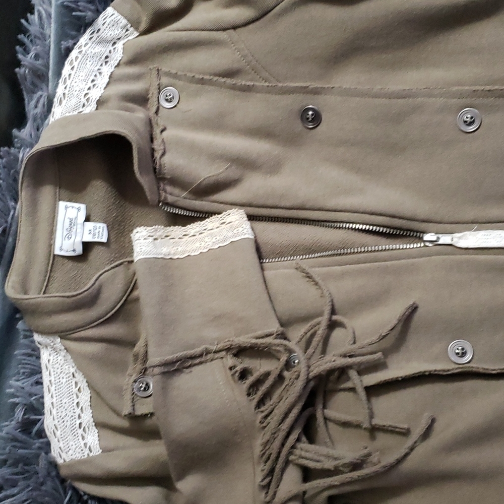 DISNEY military fringed jacket